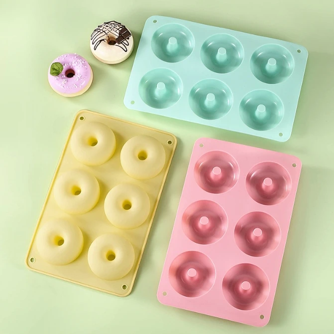 Donut Mold Silicone - Многогнездная термостойкая силиконовая форма для пончиков,