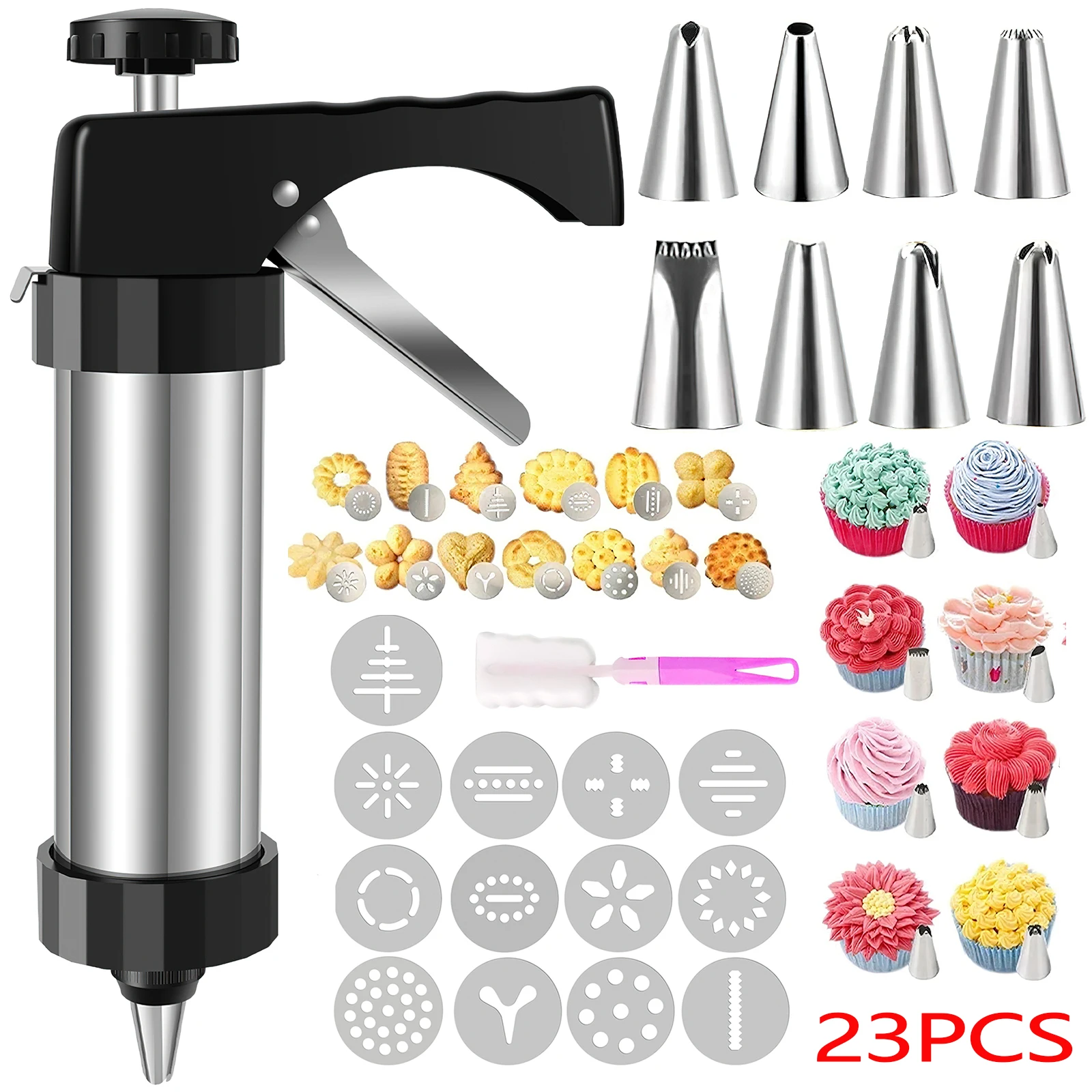 Churros Maker Gun - Набор для приготовления рождественского печенья: пресс-пистолет