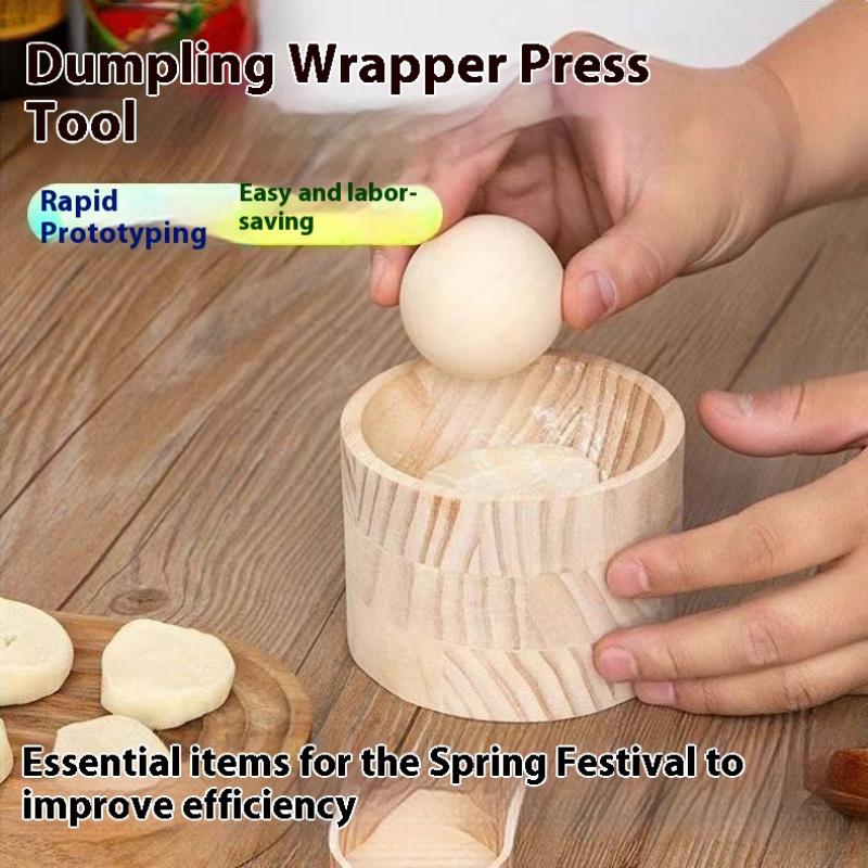1 комплект деревянной пельмене – обзор и цена Dumpling Press Set
